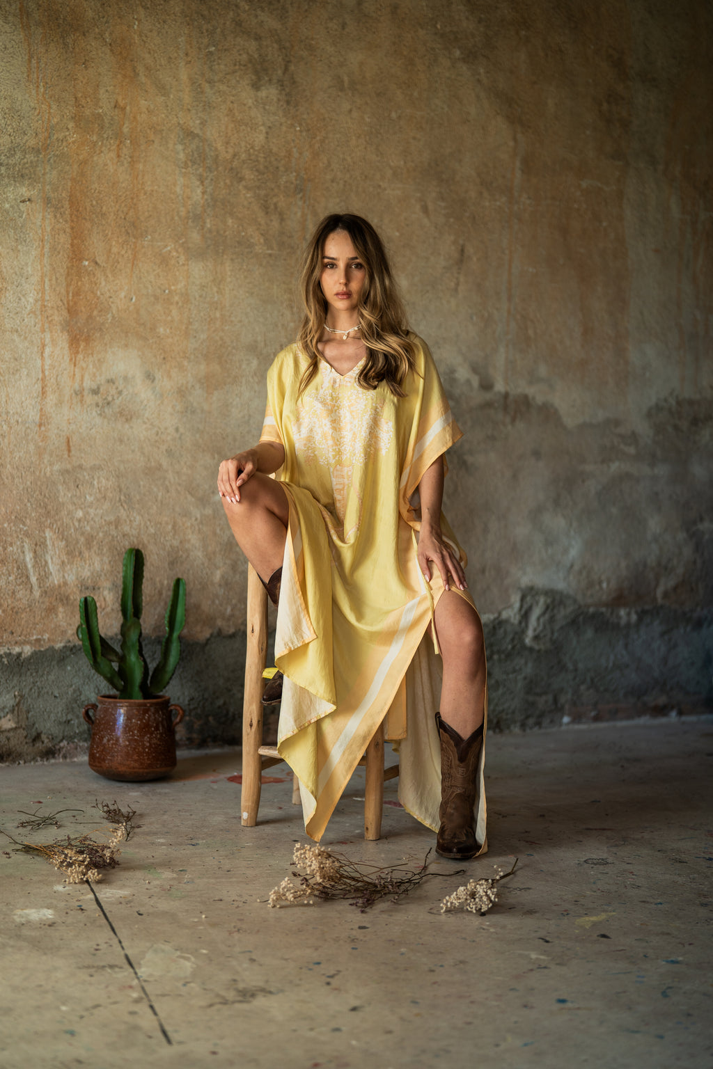 The Fluid Dress - Washed Apricot