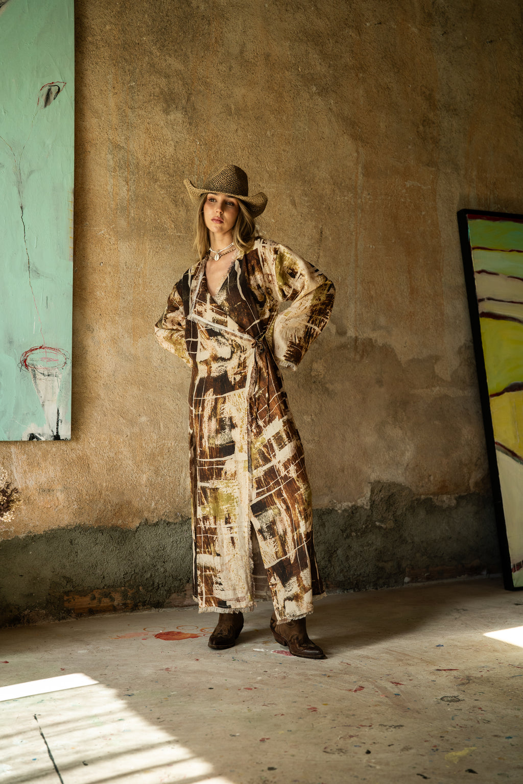 The Wrap Dress - Nomad Clay